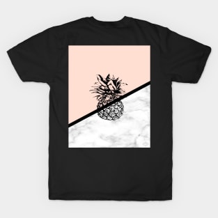 Pink and white aesthetic pineapple T-Shirt